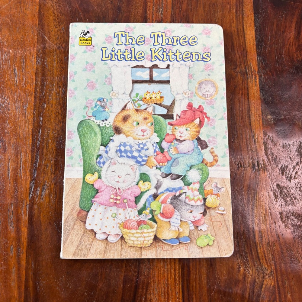 Vintage 1995 Golden Take-a-Look Book The Three Little Kittens Jerry Smath 12470